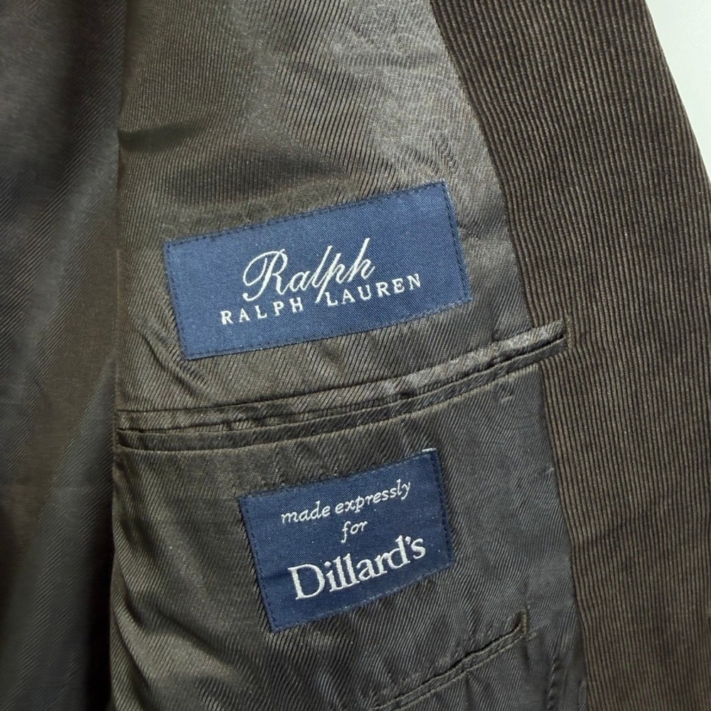 Ralph Ralph Lauren Men's Corduroy Blazer Sport Coat Jacket 42R Brown 2 Button - Picture 5 of 16